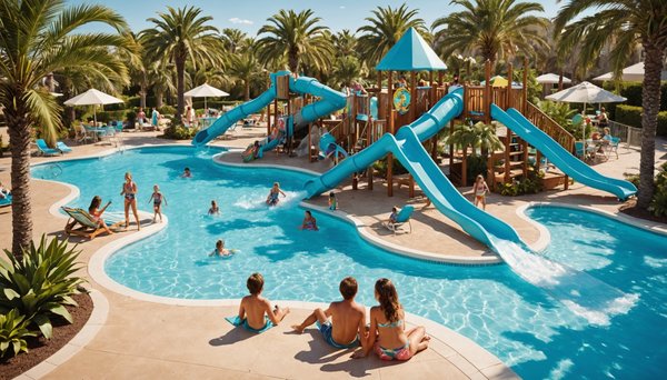 Vacances soleil var profiter camping toboggan aquatique